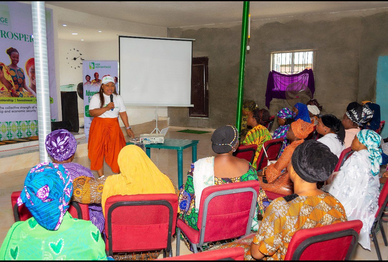 A trainer working through material with participants